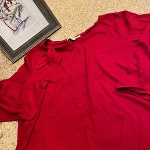 Carolyn Taylor Red Top Cute Tie XL